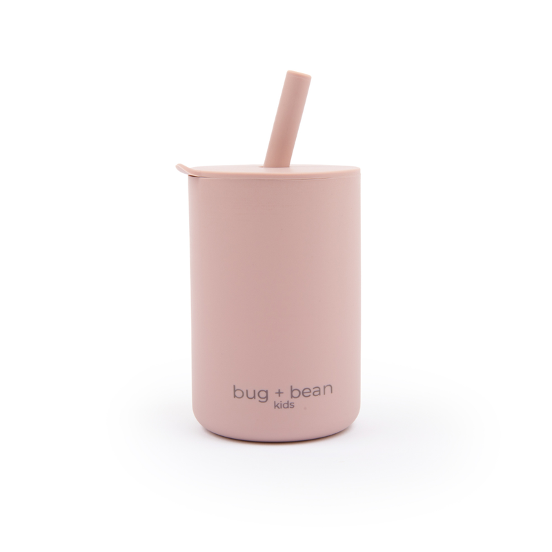 bug + bean - Silicone Cup with Lid + Straw, Lilac